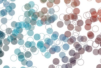 Light Blue, Red vector background with spots.
