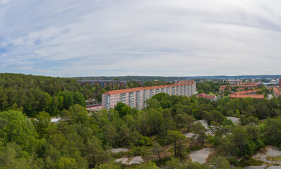 Panorama of Ruddalen in Gothenburg