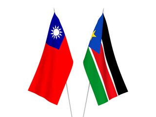 Taiwan and Republic of South Sudan flags