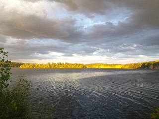sunset over the river