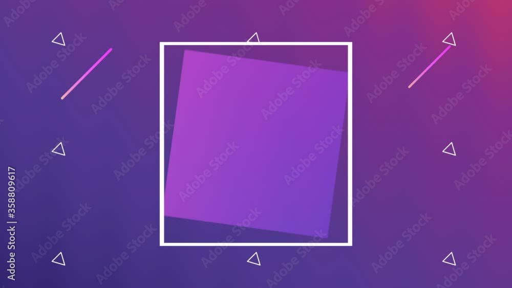 Poster vivid and fluid color with square frame background