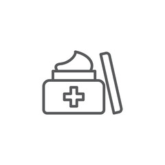 Medical cosmetic vector icon symbol isolated on white background