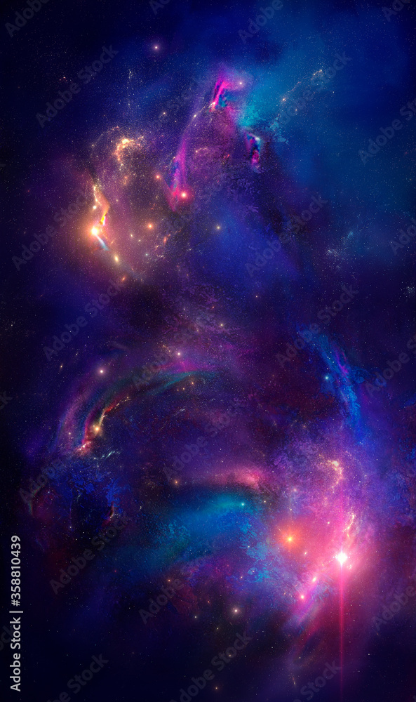 Canvas Prints fantastic stars nebula on a background of outer space
