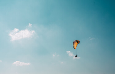 paragliding in the sky