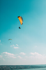 paragliding in the sea