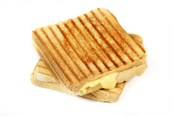 croque-monsieur isolé sur un fond blanc