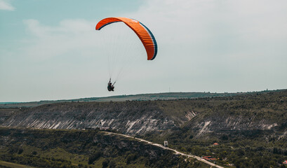 paraglider in the sky