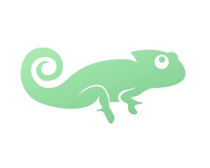 cute baby reptile chameleon as a pet vector illustration design