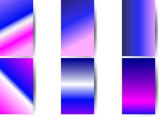 Set of Modern gradients desktop backgrounds for mobile phone. Bright colorful vector illustration. EPS10
