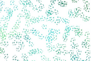 Light Green vector texture with mathematic symbols.