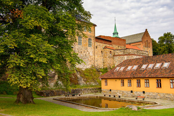 Akershus Fortress, a medieval castle that was used as a prison, Oslo, Norway.