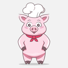 Obraz na płótnie Canvas Pig mascot design illustration vector template