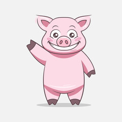 Pig mascot design illustration vector template