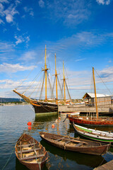 Fototapeta premium Boats at the port of Oslo, Norway
