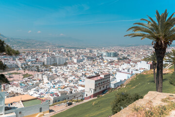 Tetouan in Northern Morocco with Rif Mountains in the background

