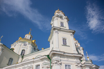 Fototapeta na wymiar Beautiful Orthodox church Pochaev Lavra 