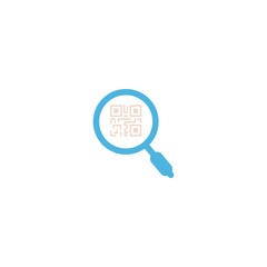 QR code icon flat vector logo design trendy