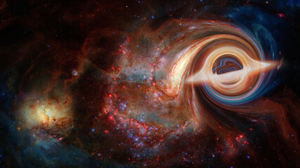 Artistic Representation of Black Hole. Elements of this image furnished by NASA