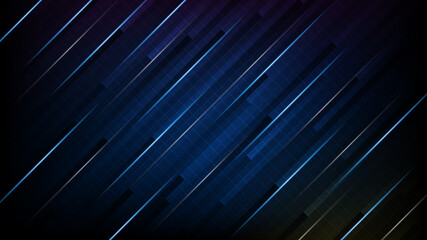 Obraz premium abstract futuristic background of glowing blue and black motion line interface frame technology