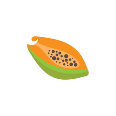 Papaya fruit icon simple illustration creative design