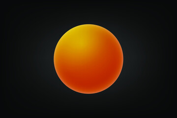 Glossy 3d Realistic Vector ball isolated on blank background