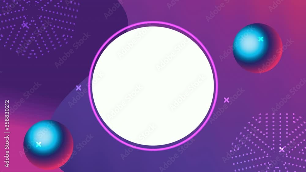 Poster vivid and fluid color with circular frame background