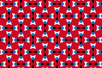 Simple geometric pattern in the colors of the national flag of Antigua and Barbuda