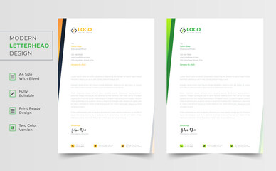 Modern letter head for your business in editable vector