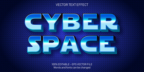 Cyber space text, cyberpunk style editable text effect