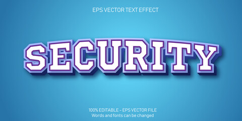 Security text, 3d editable text effect