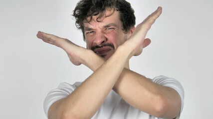 Portrait of Young Casual Man Rejecting Idea, Refusal