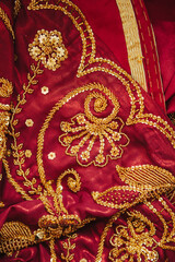 details of traditional Tunisian wedding costume