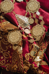 details of traditional Tunisian wedding costume