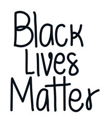 Black lives matter lettering design of Protest justice and racism theme Vector illustration