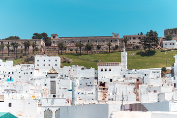 Tetouan in Northern Morocco with Rif Mountains in the background

