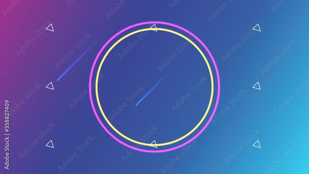Poster vivid and fluid color with circular frame background
