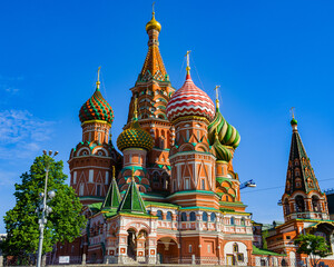 Fototapeta na wymiar It's Saint Basil's Cathedral, Cathedral of St. Vasily the Blessed, Moscow, Russia