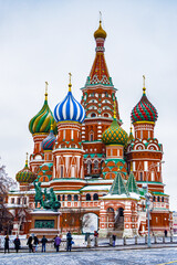 It's Saint Basil's Cathedral on the Red Square, Moscow, Russia