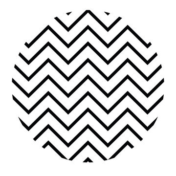 Geometric And Abstract Zig Zag Circle Design, Shape Figure Vector Illustration