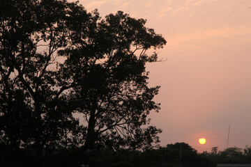 sunset in the mountains