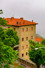 Obraz premium Architecure of San Marino, Historic Centre and Mount Titano are the UNESCO World Heritage since 2008