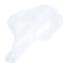 Soap with foam bubbles on white background isolation, top view