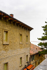 Fototapeta na wymiar Architecure of Historic center of San Marino,