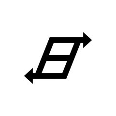 Number 8 with back and forth  arrow logo design vector