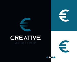 Obraz premium Creative Modern E Letter Logo