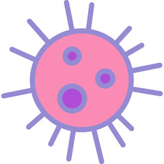 Virus cells of corona icon