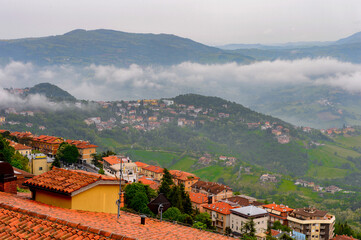 Beautiful architecture of the Historic Centre of San Marino.  UNESCO World Heritage since 2008