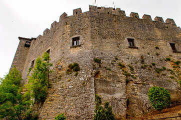 The fortress of Guaita on Mount Titano, the UNESCO World Heritage since 2008