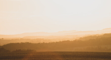 Fototapeta premium misty morning in the mountains