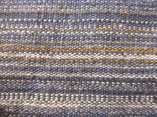 Blue striped fabric in ethnic style.